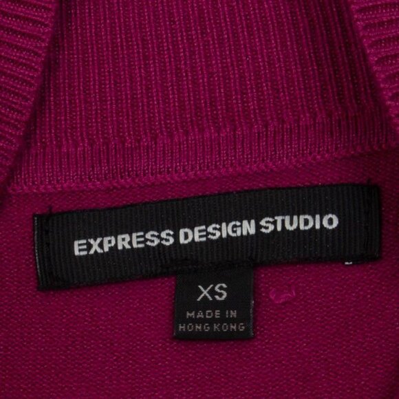 Express Womens Mock Neck Sweater Size‎ XS Puff Sleeve Y2K Preppy Career Work - Picture 4 of 9